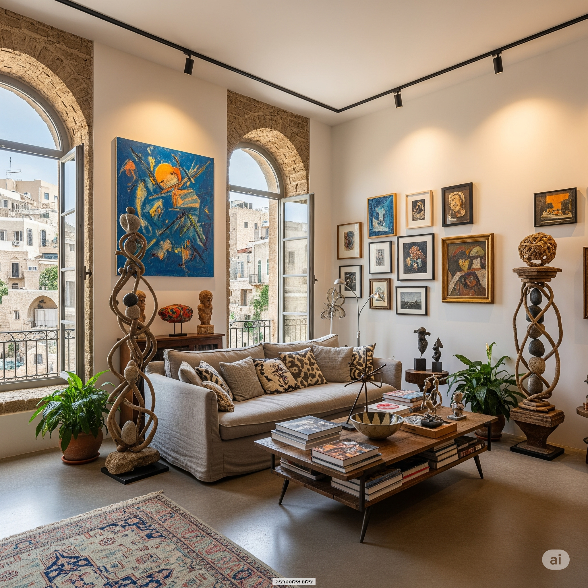 כשאמנות פוגשת ביתיות: הדירה של דניאל קדם ביפו.